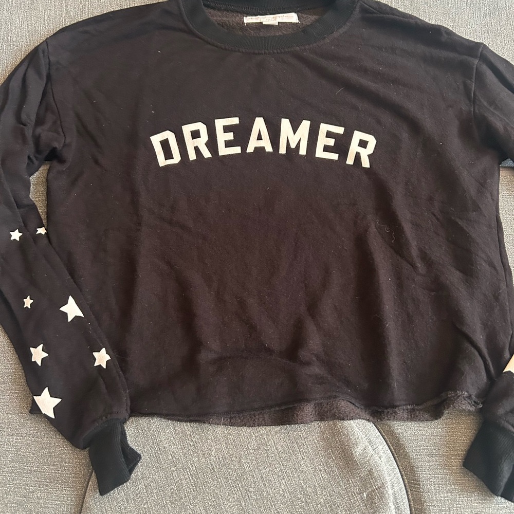 Spiritual Gangster Black 'DREAMER' Sweatshirt with White Stars